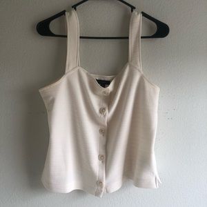 J. Crew textured square-neck top